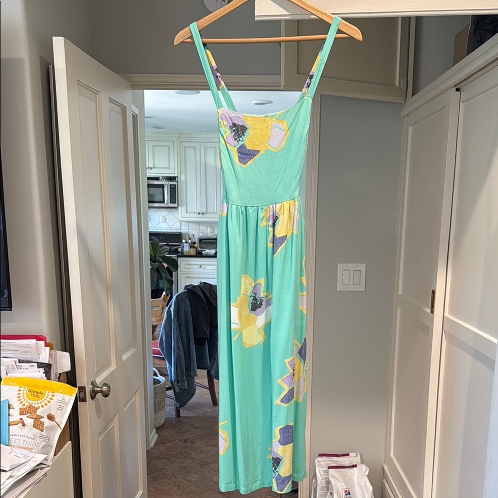 Corey Lynn Calter Mint Green Floral Midi Dress